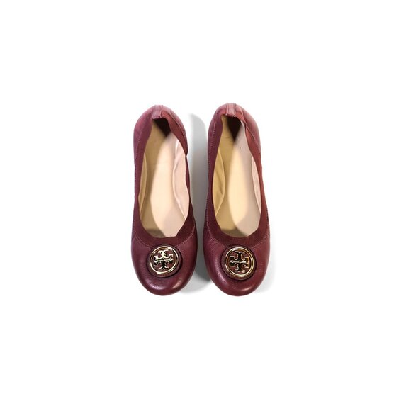 Tory Burch Shoes 6.5 Cabernet Leather Caroline 2 - Picture 4 of 7